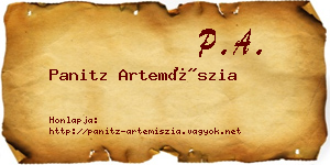 Panitz Artemíszia névjegykártya